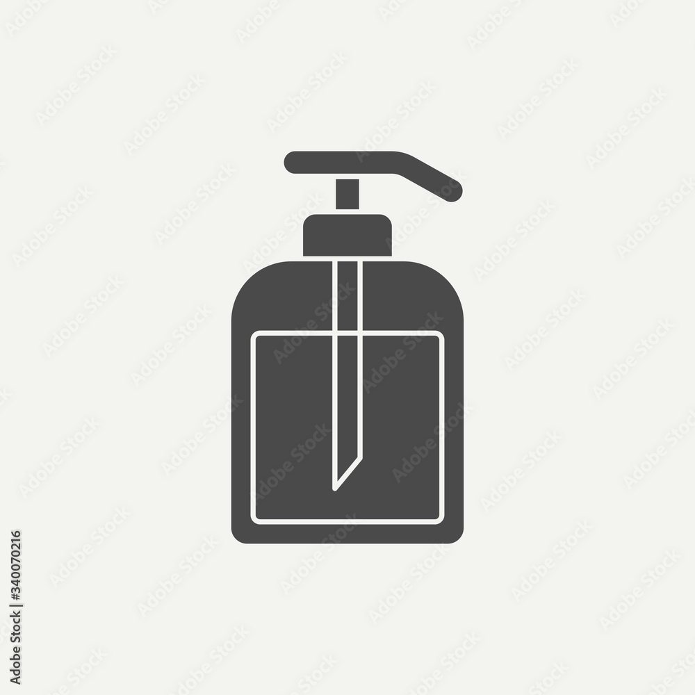 Liquid soap vector icon sign symbol Liquid soap vector icon sign symbol