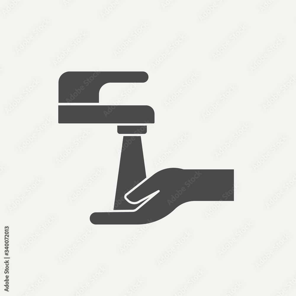 Washing hand vector icon sign symbol Washing hand vector icon sign symbol