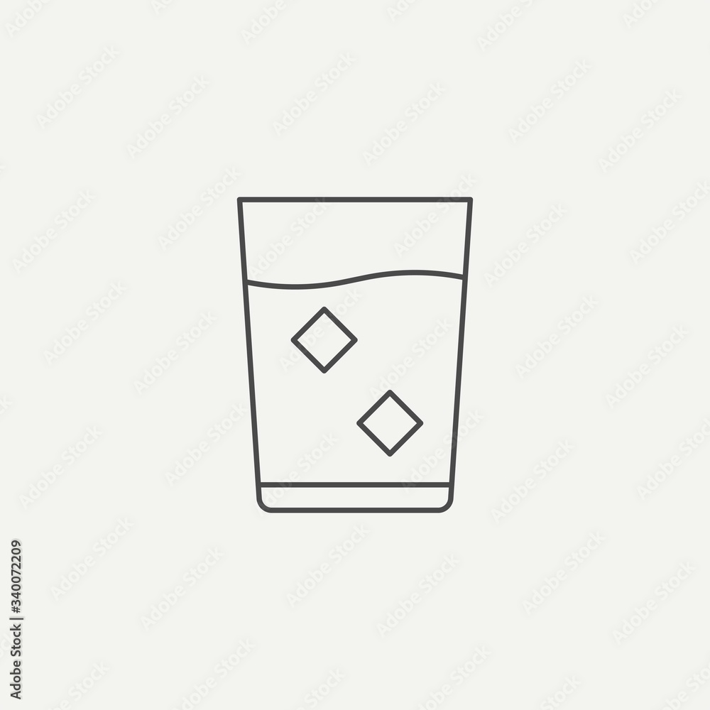 Water glass vector icon sign symbol Water glass vector icon sign symbol