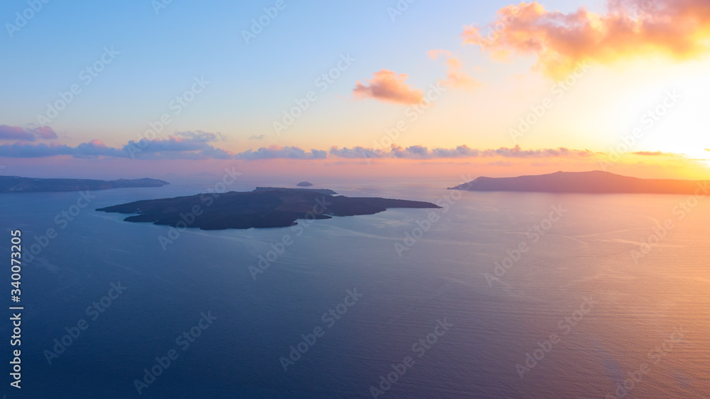Sea and islands at sunset Sea and islands at sunset