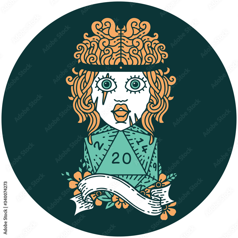 human barbarian with natural twenty dice roll icon human barbarian with natural twenty dice roll icon