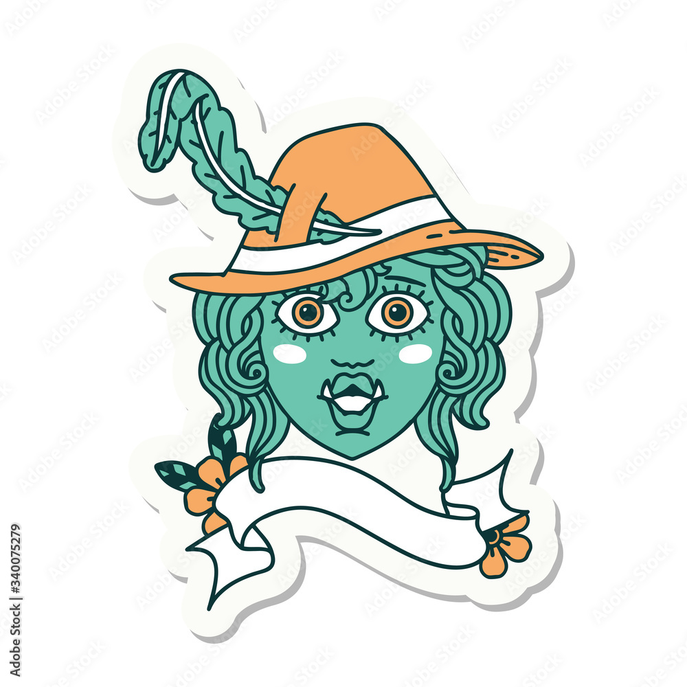 orc bard character sticker orc bard character sticker