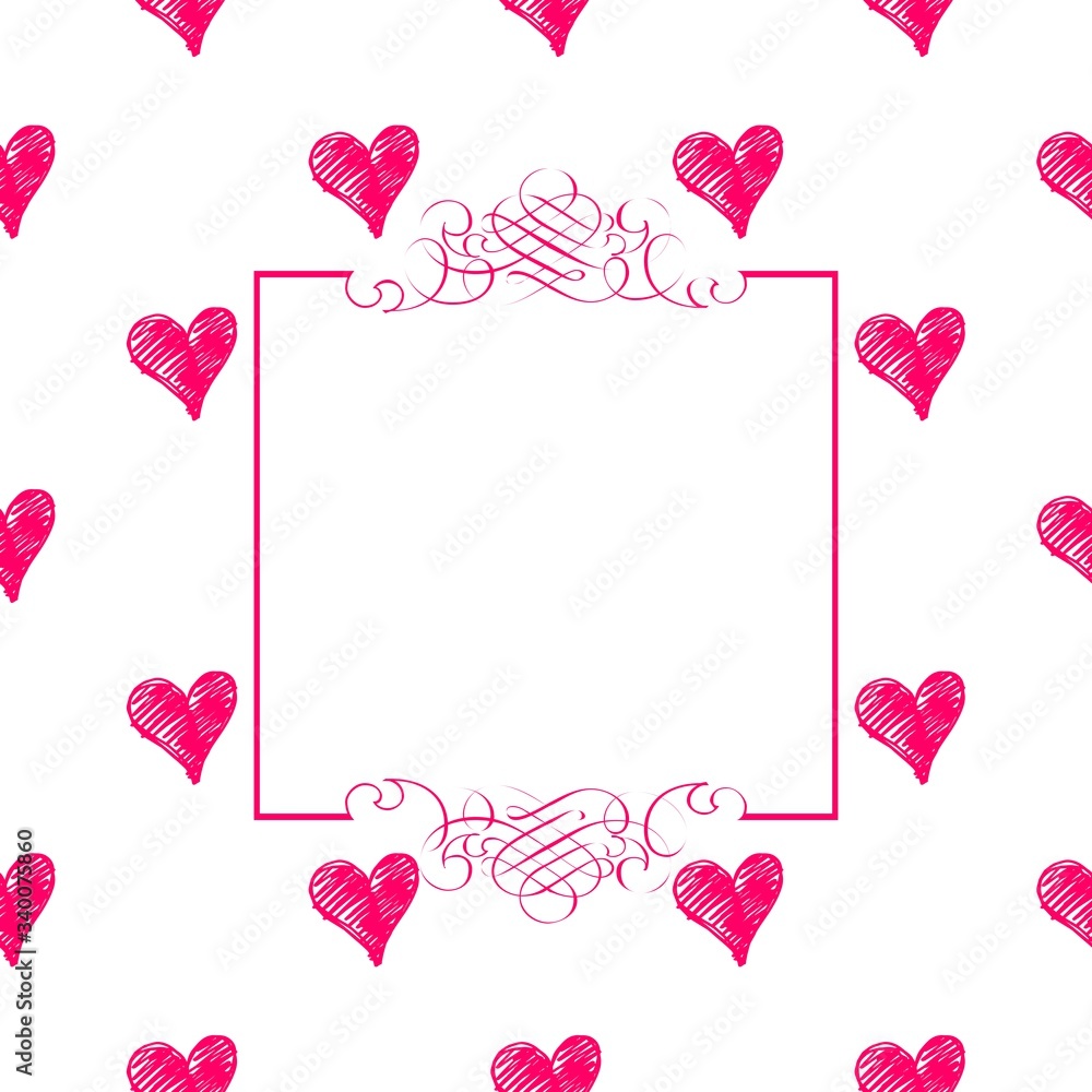 Heart shaped celebration invitation illustration vector background for websites, wallpapers, birthday card, scrapbooking, fabric print, pattern textile print, baby shower invitation. 