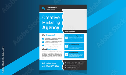 Corporate Business Flyer poster pamphlet brochure cover design layout with graphic elements. two colors scheme. vector template in A4 size Vector.Brochure template layout. cover design