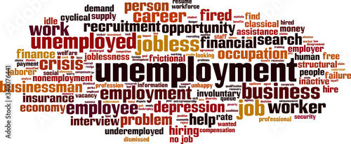 Unemployment word cloud