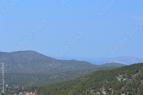 view of the mountains in Rhodes
