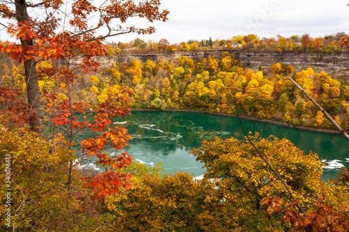 The Niagara river in the autumn