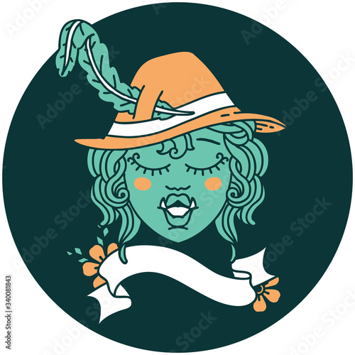 orc bard character  icon