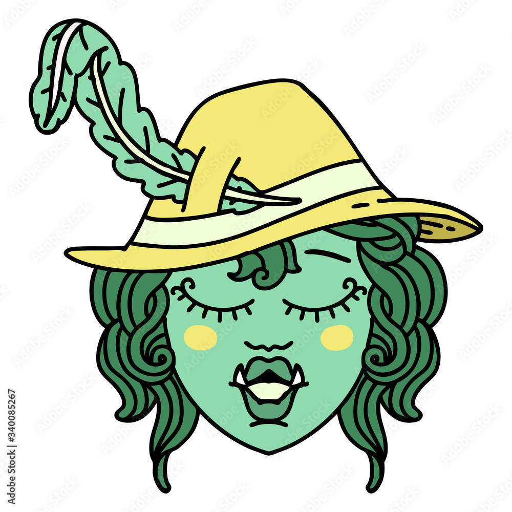 orc bard character illustration orc bard character illustration