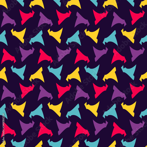 Seamless pattern with colorful geometric elements.