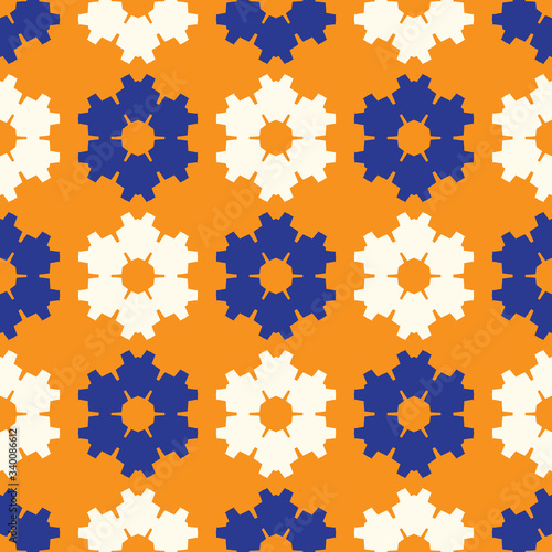 Bright seamless pattern with geometric ornament.