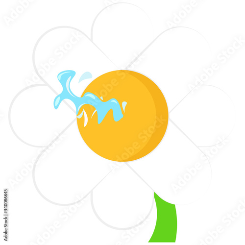 Joke flower with water jet