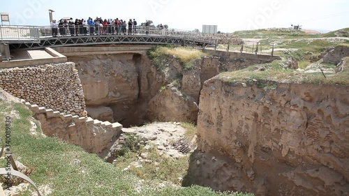 Tel of Jericho the oldest and lowest city in the world in Palestinian Authority photo