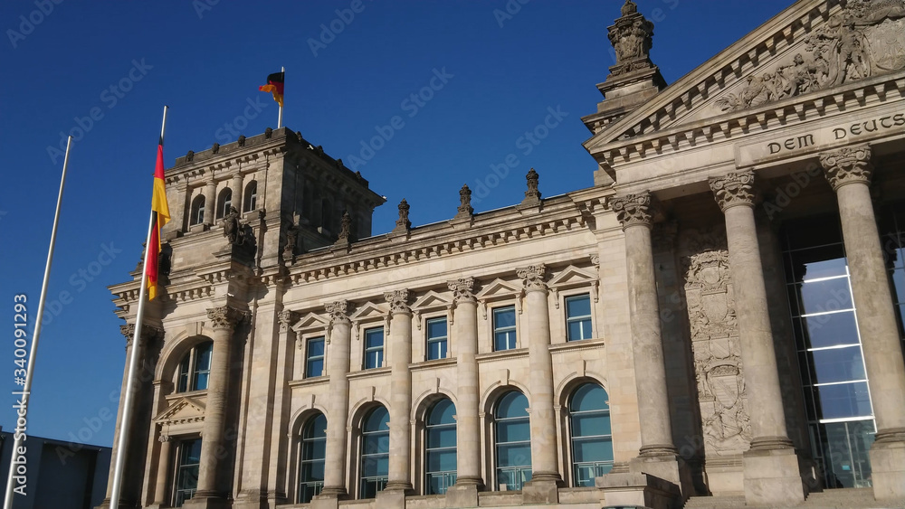 German Reichtstag Parliament building in Berlin