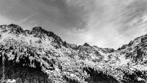 Winter hills landscape