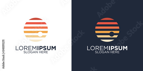 Simple jupiter logo design illustration