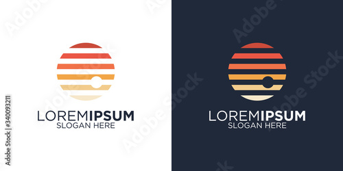 Simple jupiter logo design illustration photo