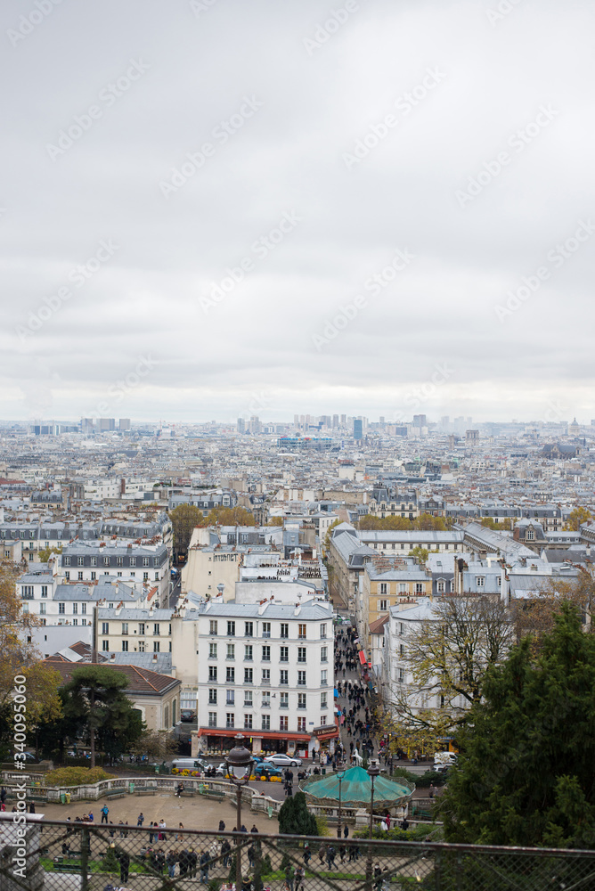 Paris view with the buildings