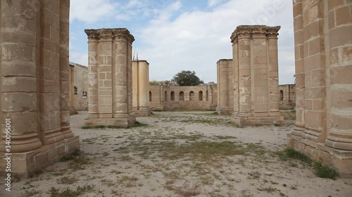 Hisham's Palace is an early Islamic archaeological site north of the town of Jericho in the West Bank. It consists of three main parts: a palace, an ornate bath complex, and an agricultural estate photo