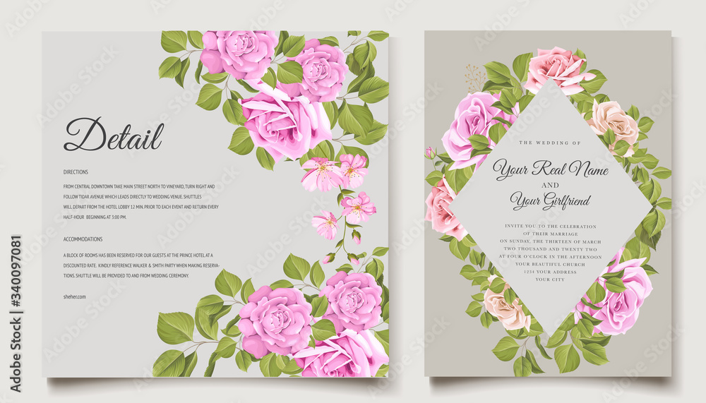 wedding invitation card with floral designs wedding invitation card with floral designs