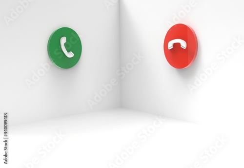 On-hook mobile phone buttons