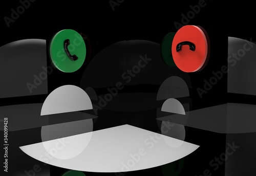 On-hook mobile phone buttons