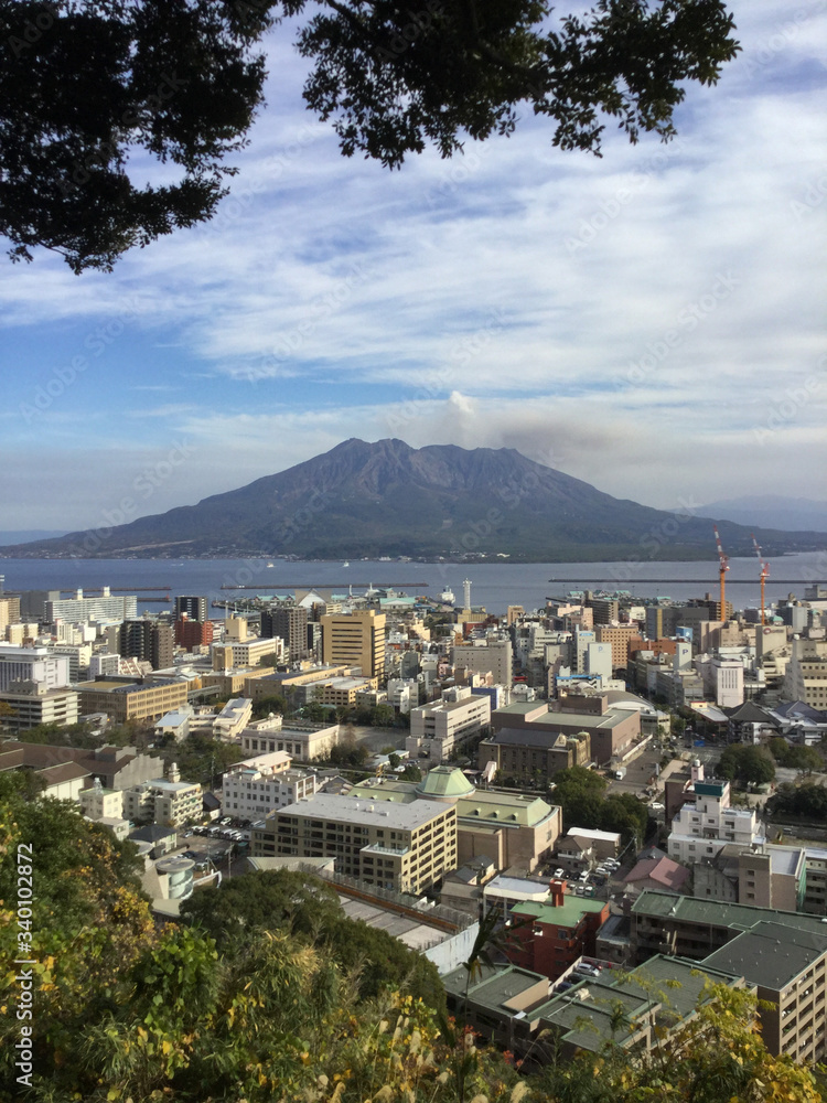Sakurajima seen from Shiroyama Observatory
