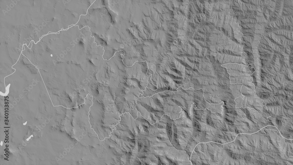 Mafeteng, Lesotho - outlined. Grayscale Mafeteng, Lesotho - outlined. Grayscale