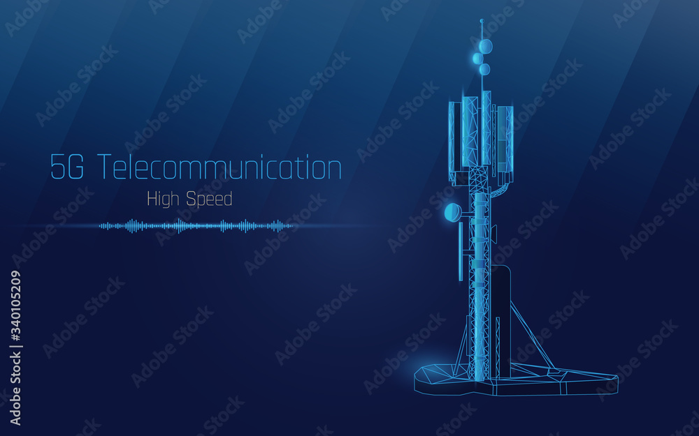 3d base station receiver. telecommunication tower 5g polygonal design global connection information transmitter. Mobile radio antenna cellular vector illustration, plexus,high speed,sound wave 3d base station receiver. telecommunication tower 5g polygonal design global connection information transmitter. Mobile radio antenna cellular vector illustration, plexus,high speed,sound wave