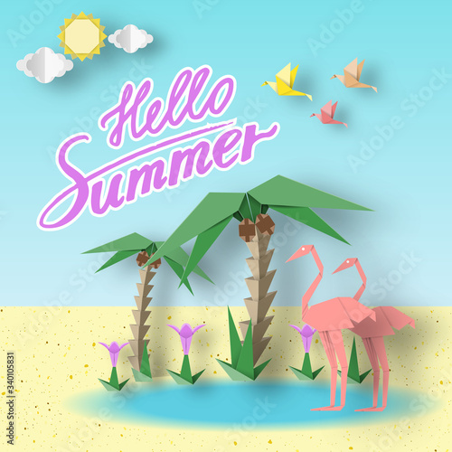 Hello Summer Vector Illustr...