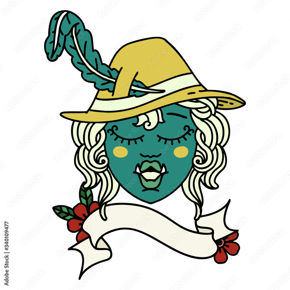 orc bard character illustration orc bard character illustration