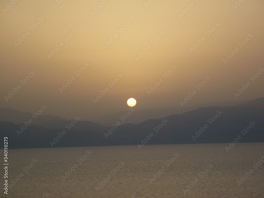 Sunset over Sea of Galilee