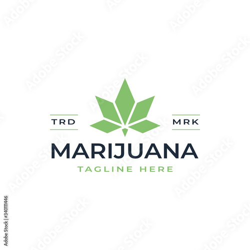 Design a logo template for your business, Modern and nature, Abstract marijuana vector or square or rhombus shape