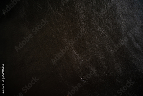 Luxury black genuine leather cowhide background