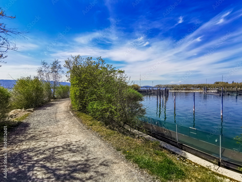 Fototapeta premium Ferien am schönen Bodensee Radolfzell Hafen 