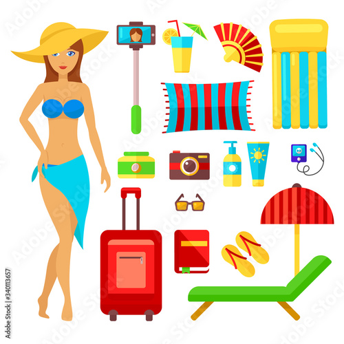 Preparing for summer beach vacation
