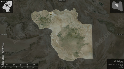 Al Jufrah, Libya - composition. Satellite photo