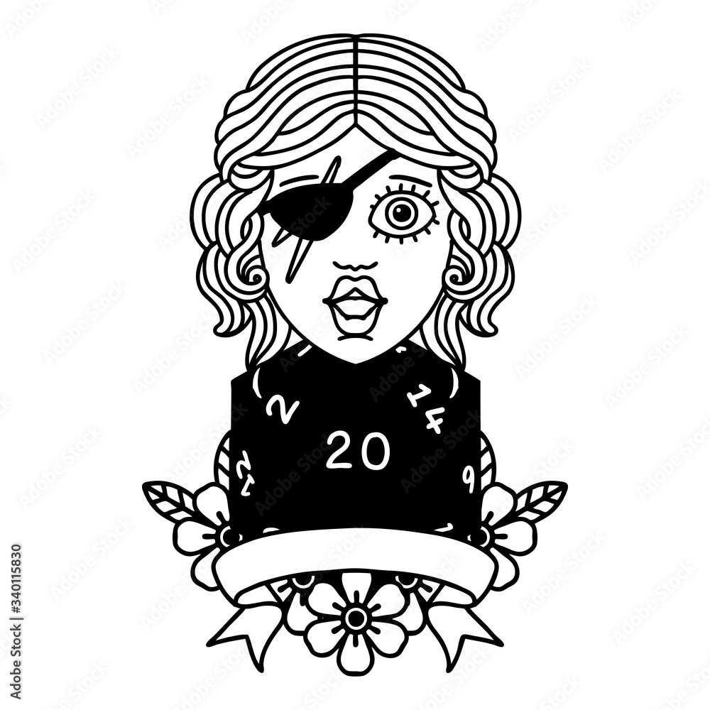 human rogue with natural 20 dice roll illustration human rogue with natural 20 dice roll illustration