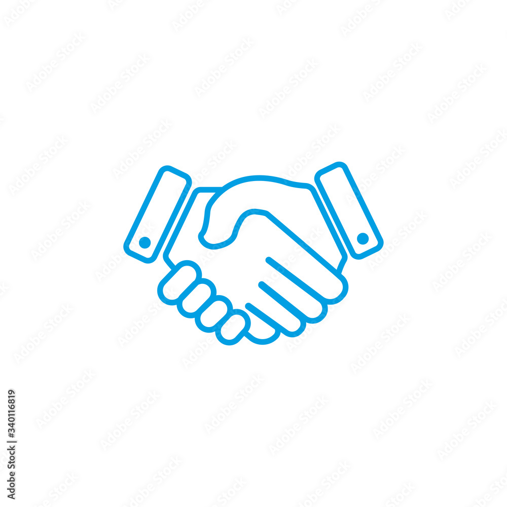 Handshake line icon. Design vector illustration Handshake line icon. Design vector illustration