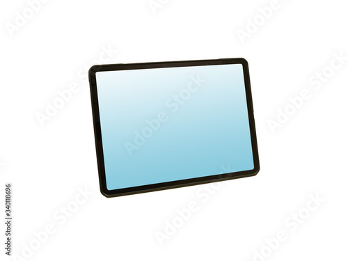 2020 new 12.9 pro tablet with 2732 x 2048 resolution isolated on white blank screen gradient blue