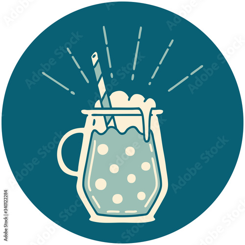 icon of tattoo style ginger beer