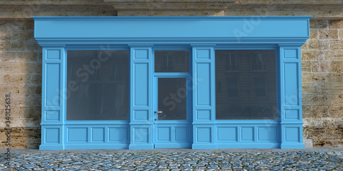 Shop front blue