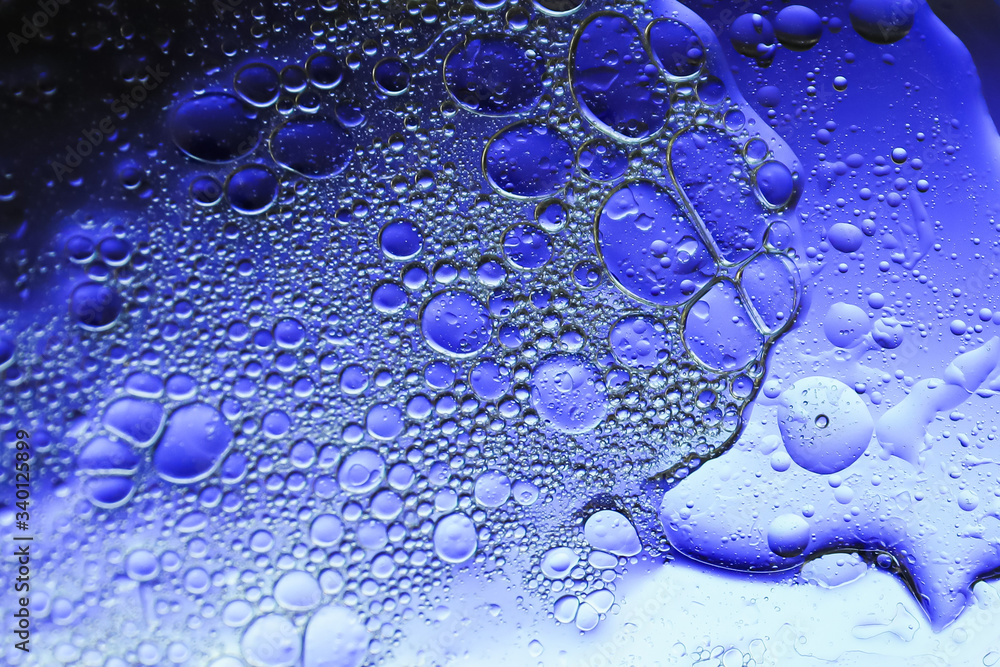 Abstract modern and trendy neon background with bubbles 