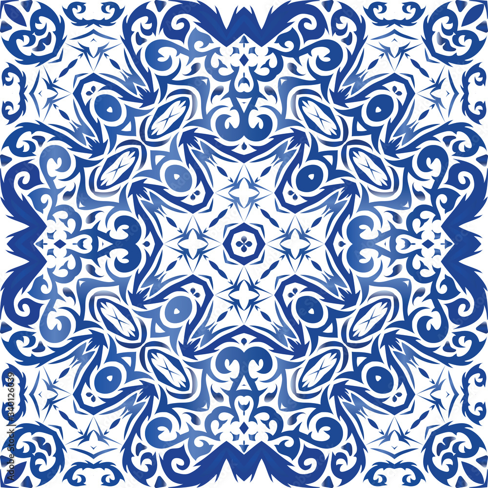 Antique azulejo tiles patchwork. Antique azulejo tiles patchwork.