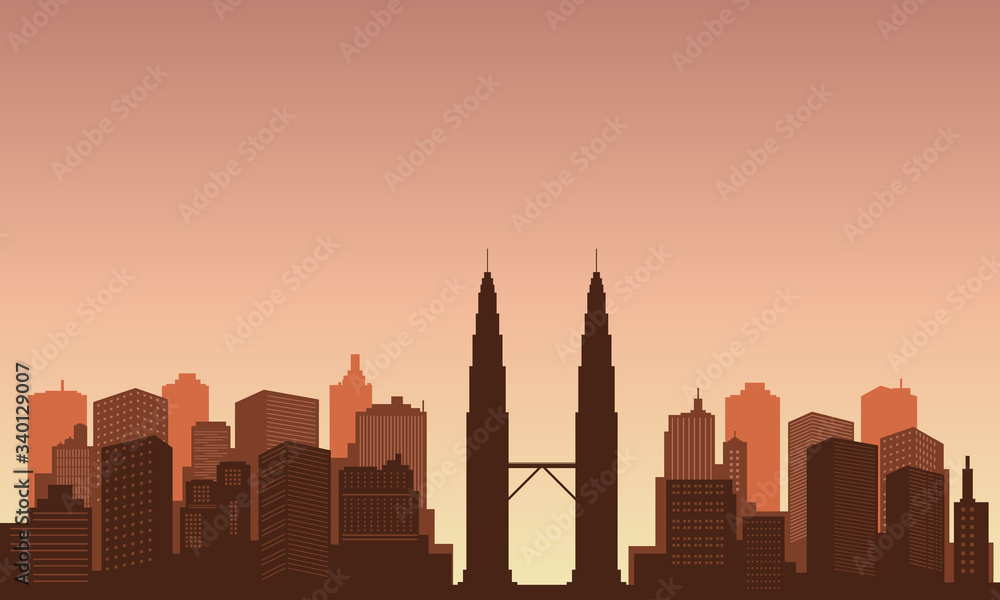Background in the downtown with afternoon sky Background in the downtown with afternoon sky