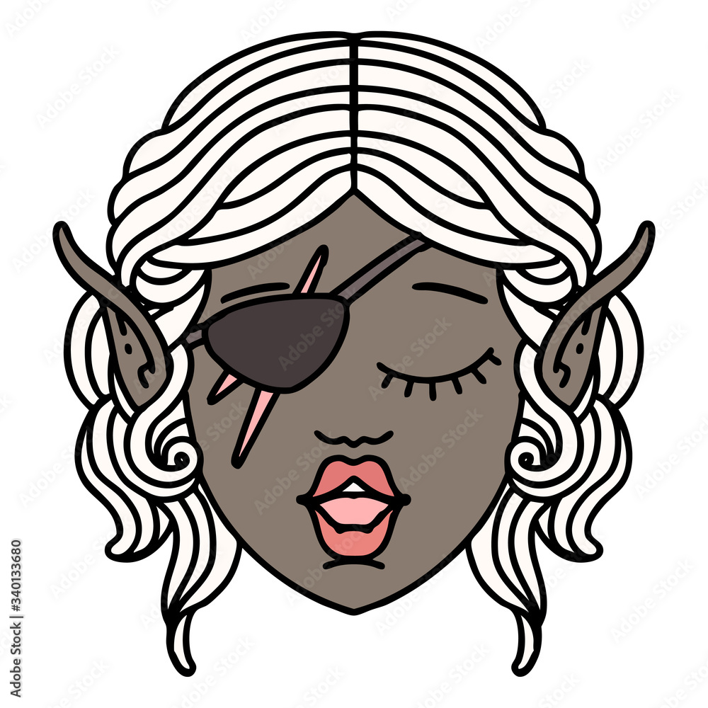 elf rogue character face illustration elf rogue character face illustration