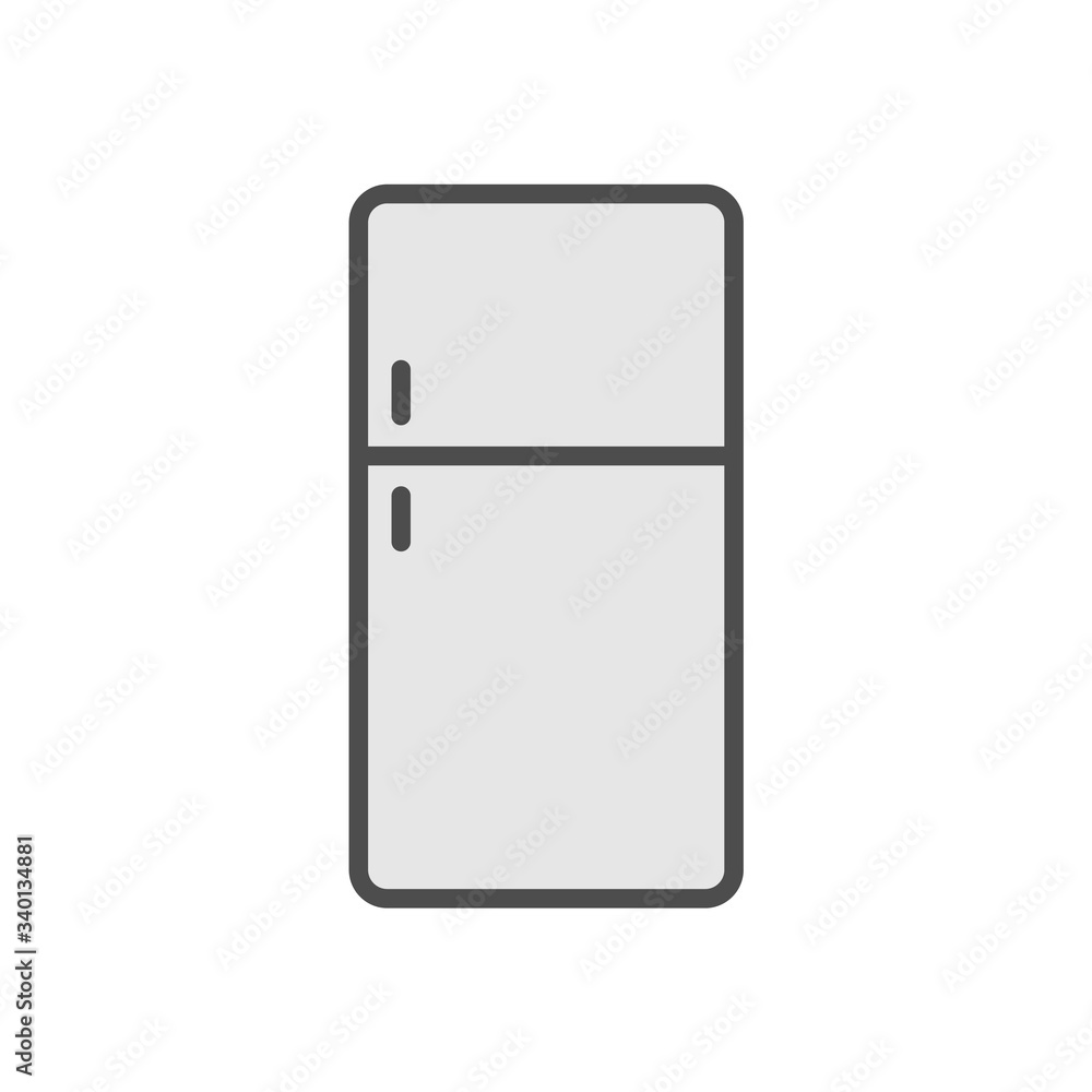 Design of flat fridge icon Design of flat fridge icon