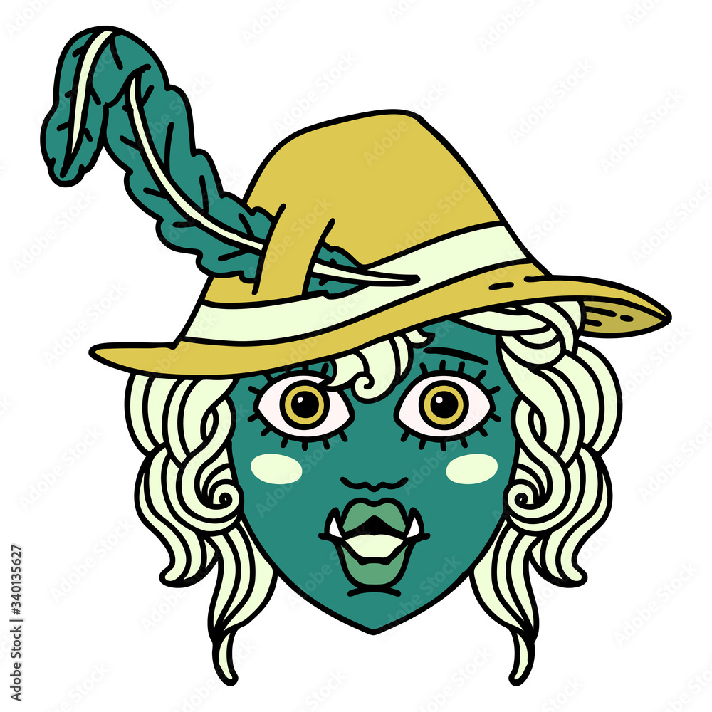 orc bard character illustration orc bard character illustration