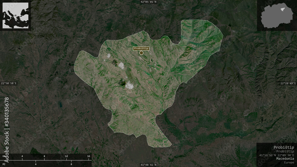 Probištip, Macedonia - composition. Satellite Probištip, Macedonia - composition. Satellite