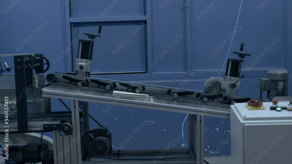 Offset printing machine close up shoot 